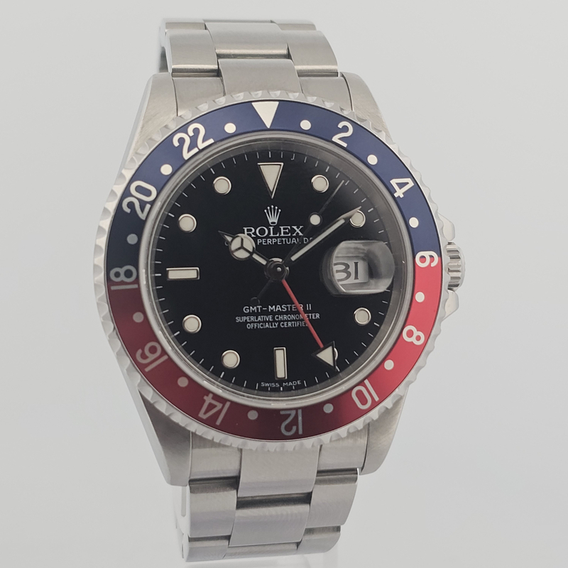 Rolex GMT Master II Pepsi 16710BLRO Stick Dial