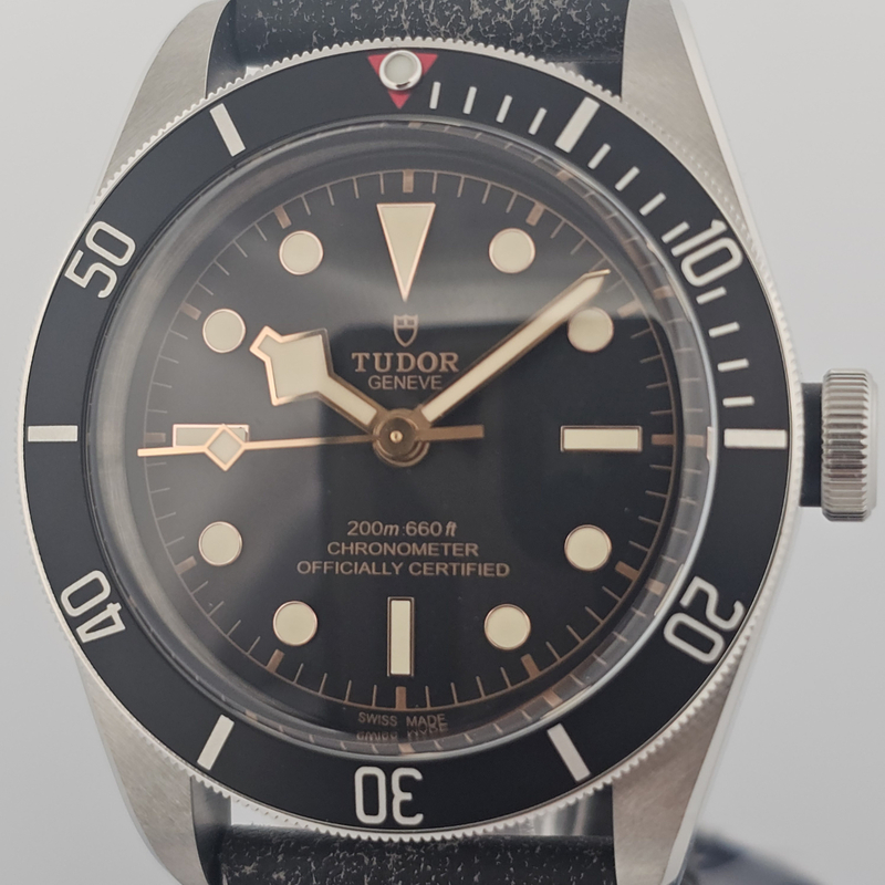 Tudor Black Bay 41 Leather Strap Black Dial 79230N-0008