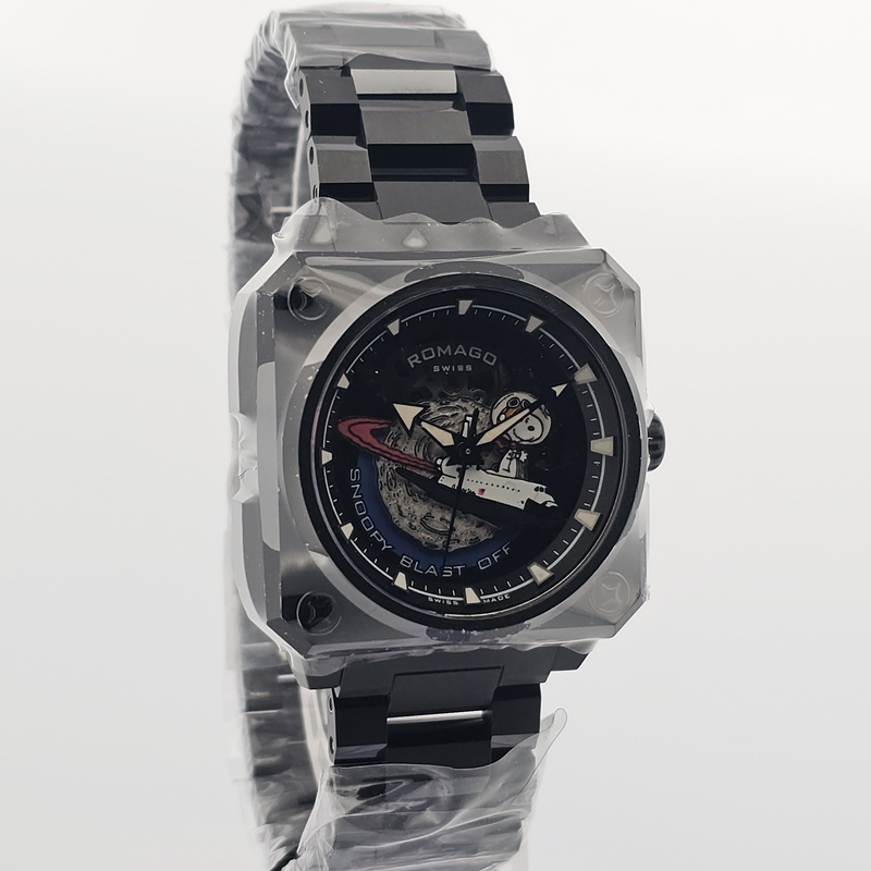 Romago Snoopy Astronaut Collection Black Ceramic Limited 70pcs RM113-BK-SN