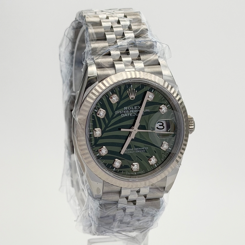 Rolex Datejust Olive Green Palm Motif 126234