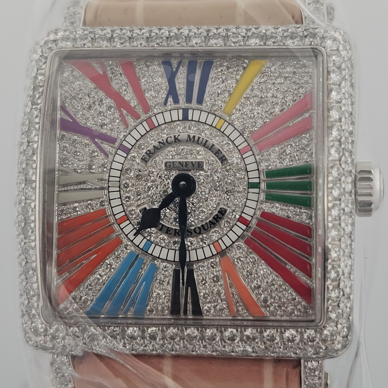 Franck Muller Master Square Color Dreams 30mm White Gold & Diamond 6002 L QZ D CD COL DR