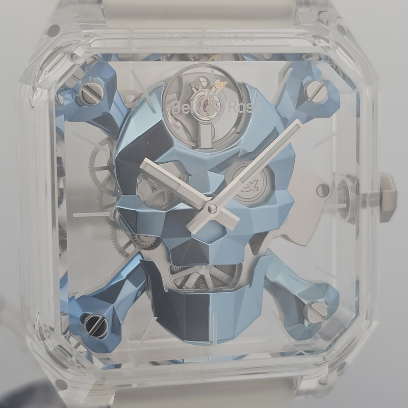 Bell & Ross BR-01 Cyber Skull Sapphire Ice Blue Limited 25 Pcs BR01-CSKBLU-SAPHIR