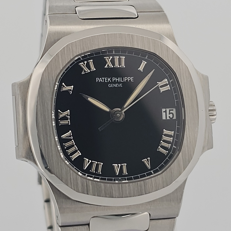 Patek Philippe Nautilus Black Roman Dial Stainless Steel  3800_1A-001
