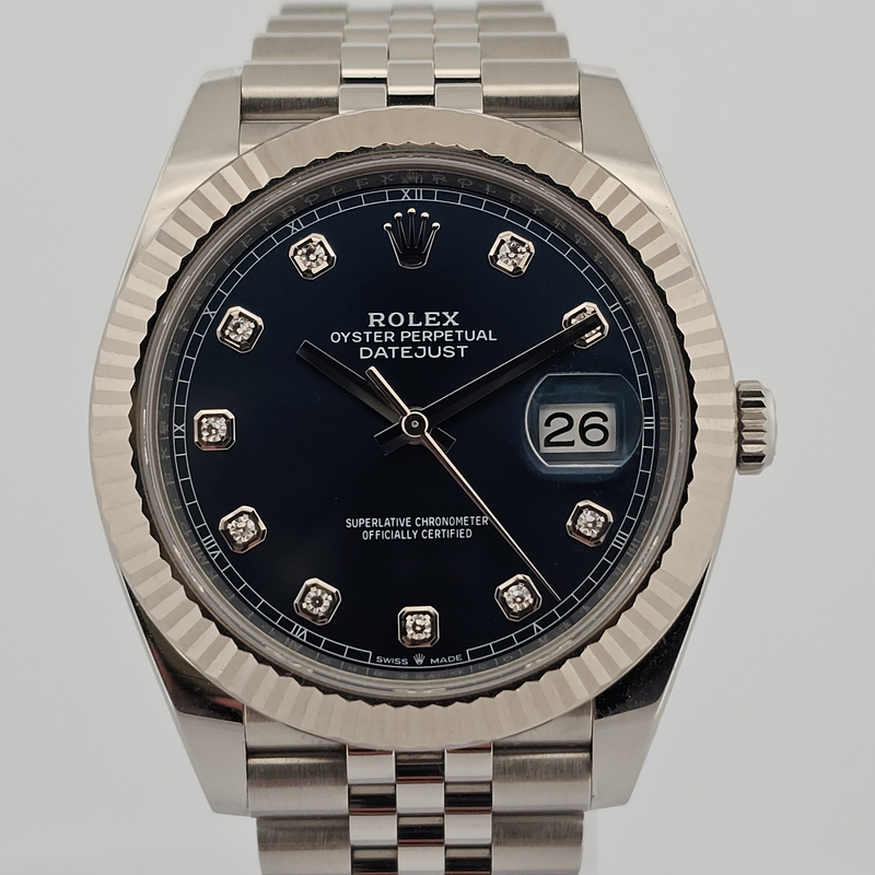 Rolex Datejust 41 Blue Dial 126334-0016 Diamond Index 珠帶「直播價」