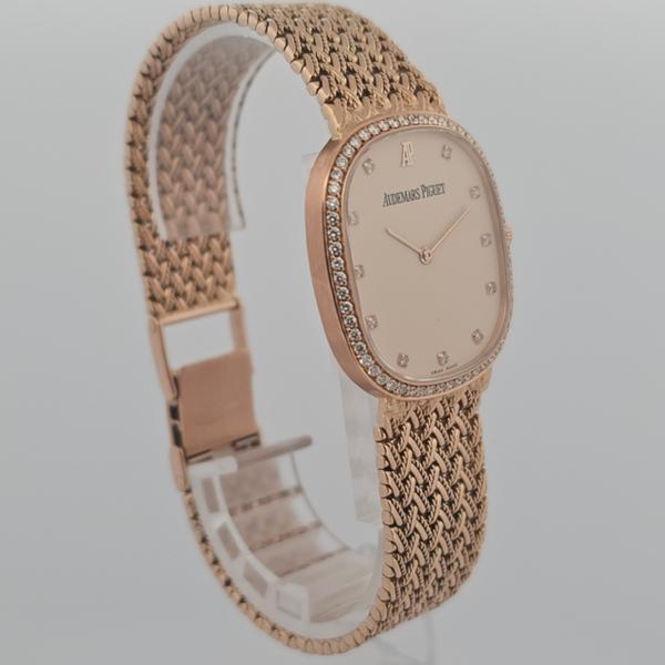 Audemars Piguet Ellispse Tonneau Mesh Bracelet Yellow Gold