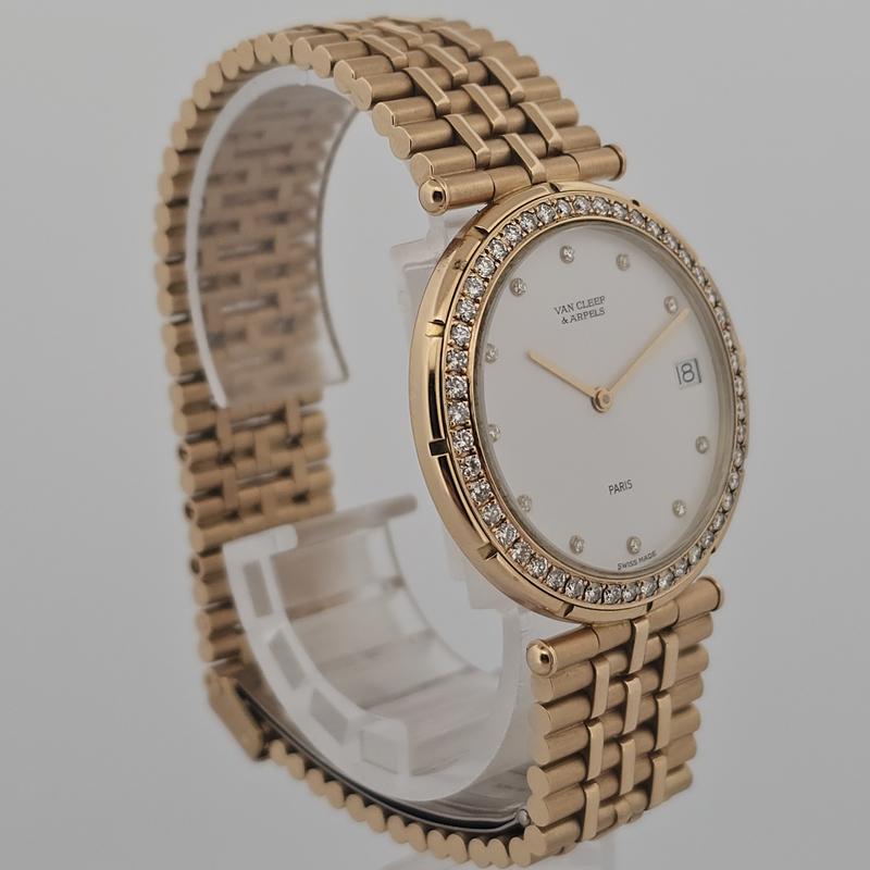 Van Cleef & Arpels 18K Gold diamond bezel&dial 30 mm