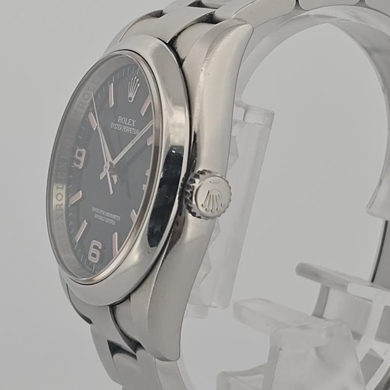 Rolex Oyster Perpetual 36mm Black Dial Pink Index 116000