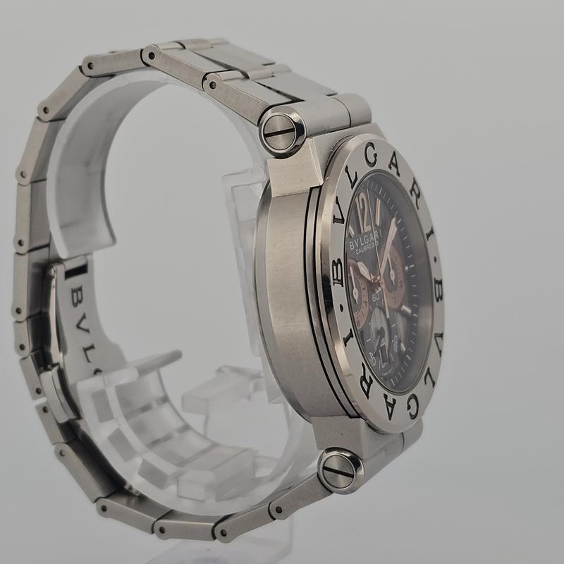 Bvlgari Diagono Calibro 303 18k White Gold Bezel 42mm DG42SWGCH