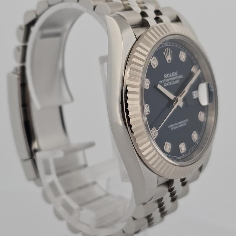 Rolex Datejust 41 Blue Dial 126334-0016 Diamond Index 珠帶「直播價」